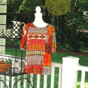 Susan Graver Liquid Knit Split Elbow Sleeve XS top shirt blouse pullover